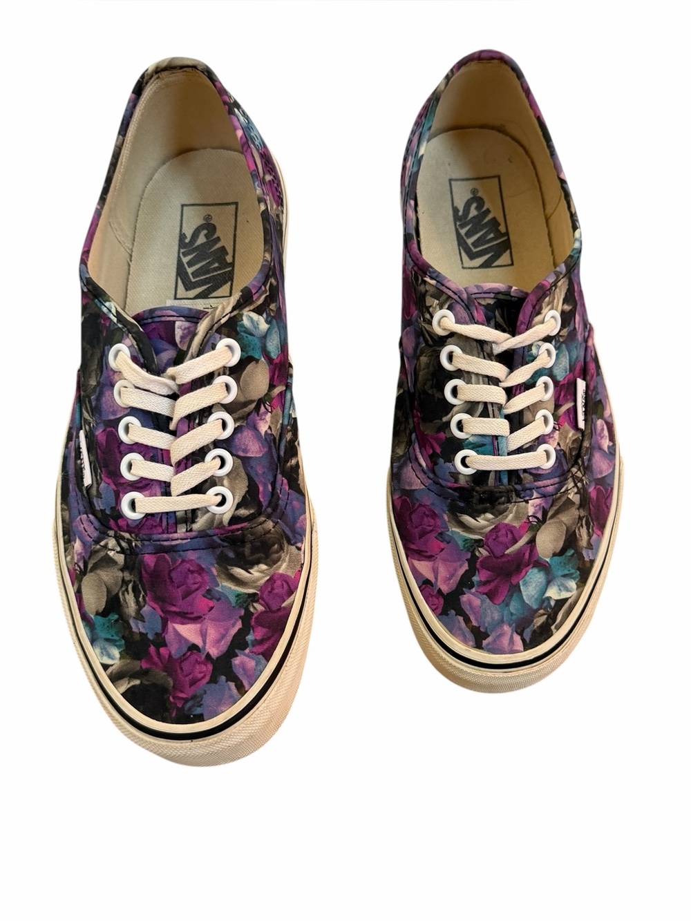 Vans Off The Wall Authentic Digi Floral‎ Sneakers Whimsigoth Moody Witchy Sz 9